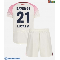 Fotballdrakt Barn Bayer Leverkusen Lucas Vazquez #21 Bortedraktsett 2025-26 Kortermet (+ Korte bukser)